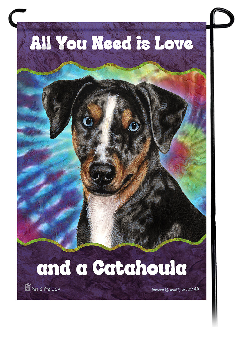 Catahoula Leopard Dog All You Need Is Love Garden Flags