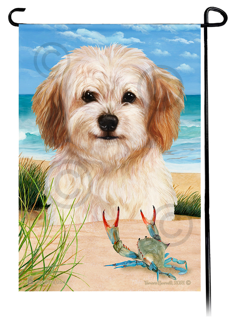 Cavachon Summer Flowers Garden Flag