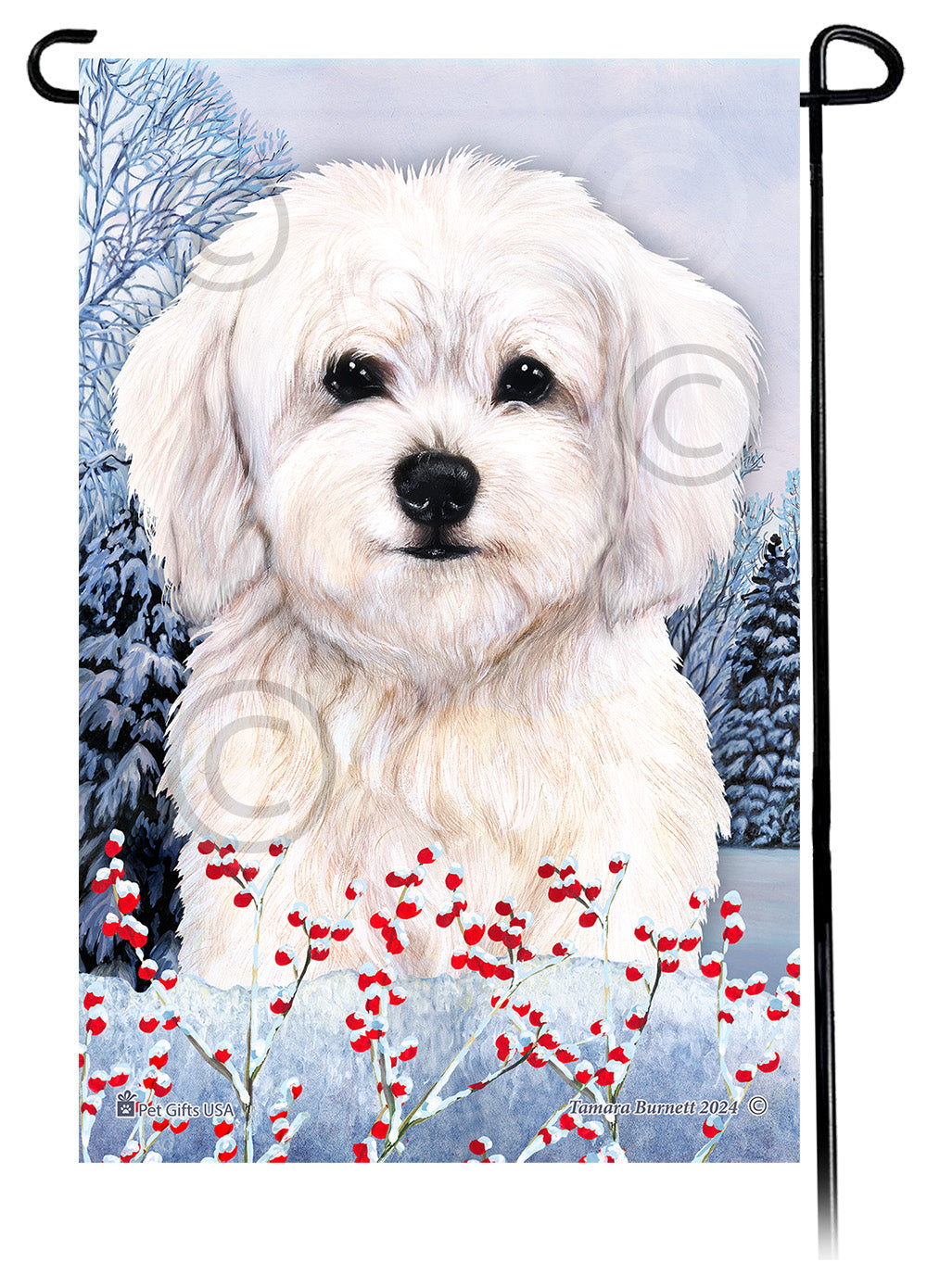 Cavachon Winterberries - Garden Flag