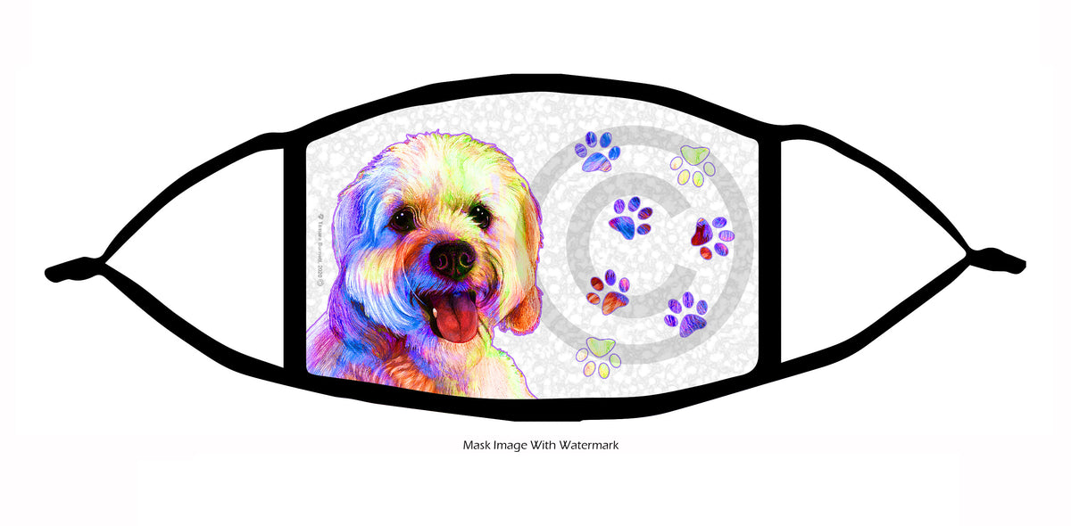 Cavapoo (Blonde) Face Mask