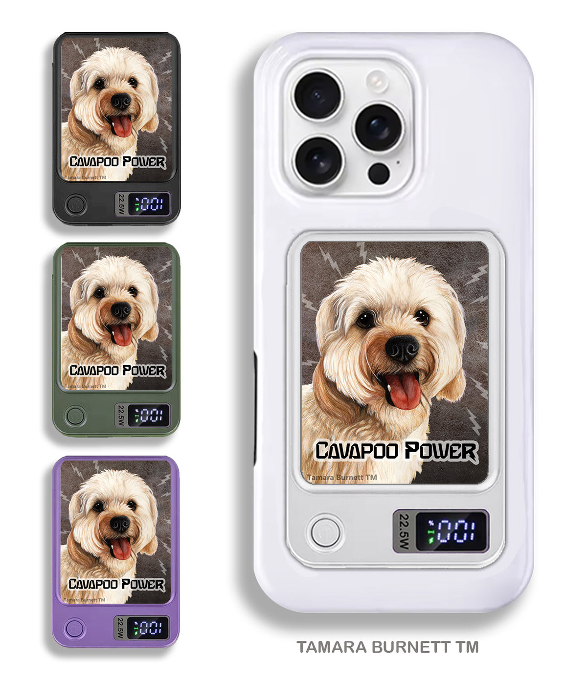 Cavapoo Blonde Phone Bank Wireless Charger