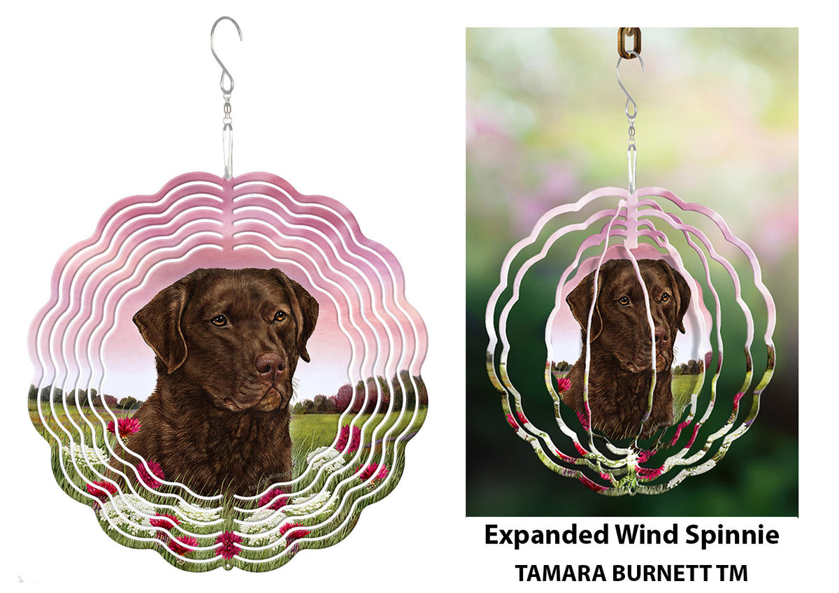 Chesapeake Bay Retriever Dark Brown Wind Spinner