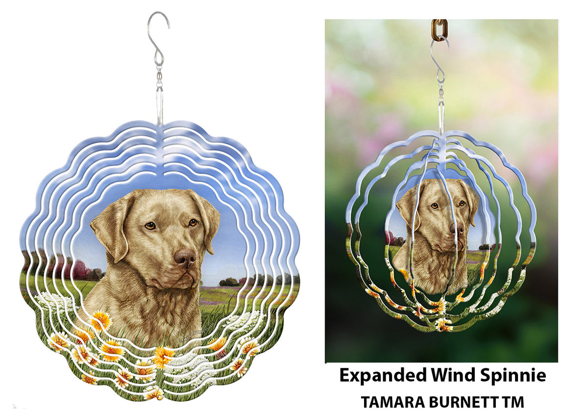 Chesapeake Bay Retriever Dead Grass Wind Spinner