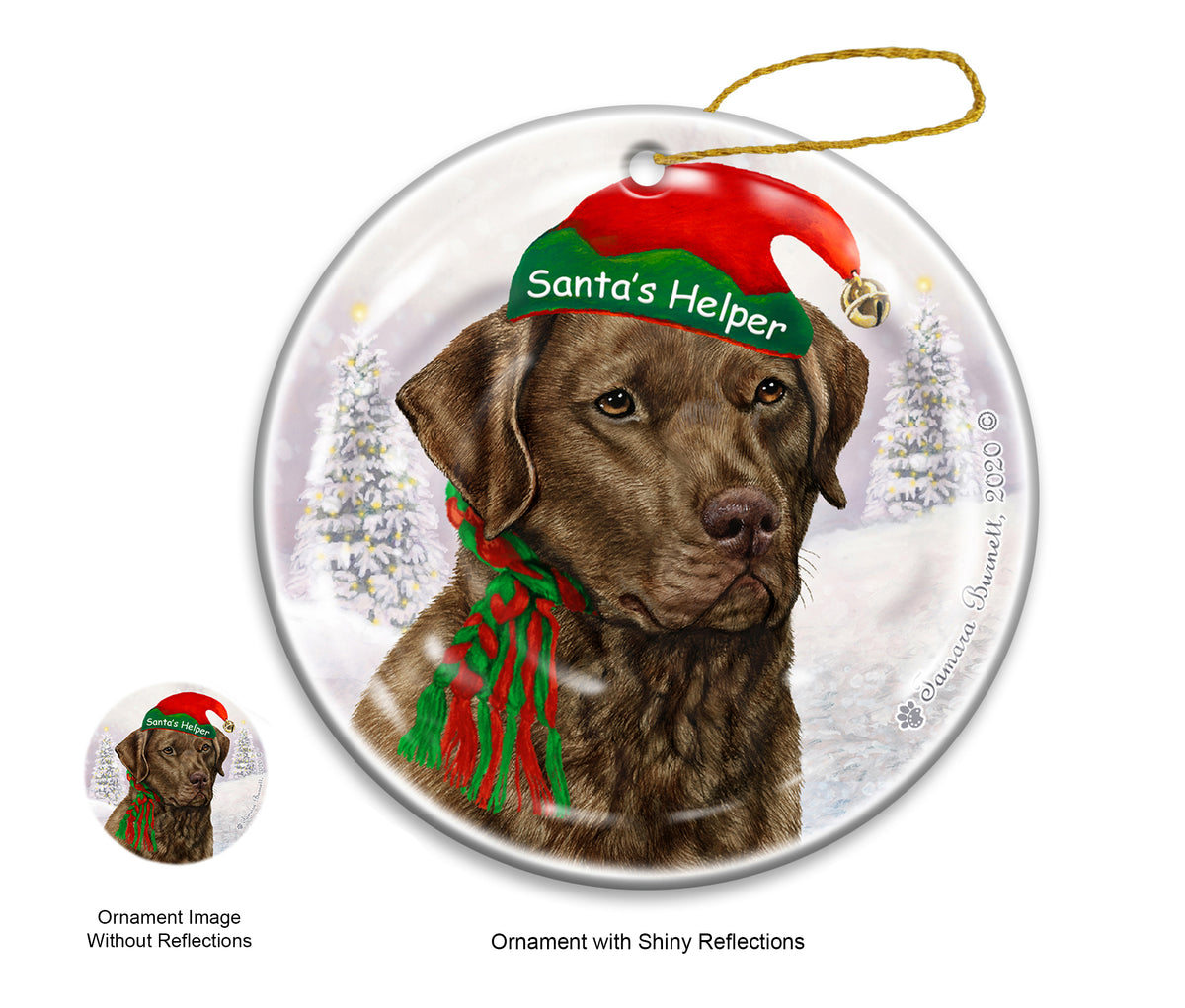 Chesapeake Bay Retriever - Santa's Helper Ornament
