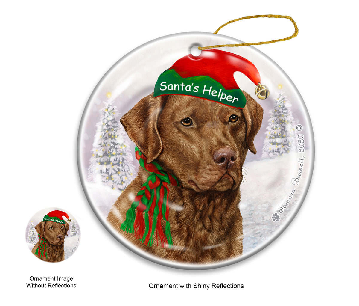 Chesapeake Bay Retriever Red Ornament