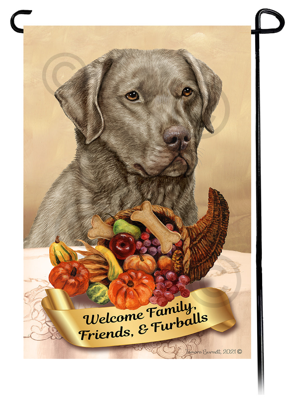 Chesapeake Bay Retriever Thanksgiving - Garden Flag