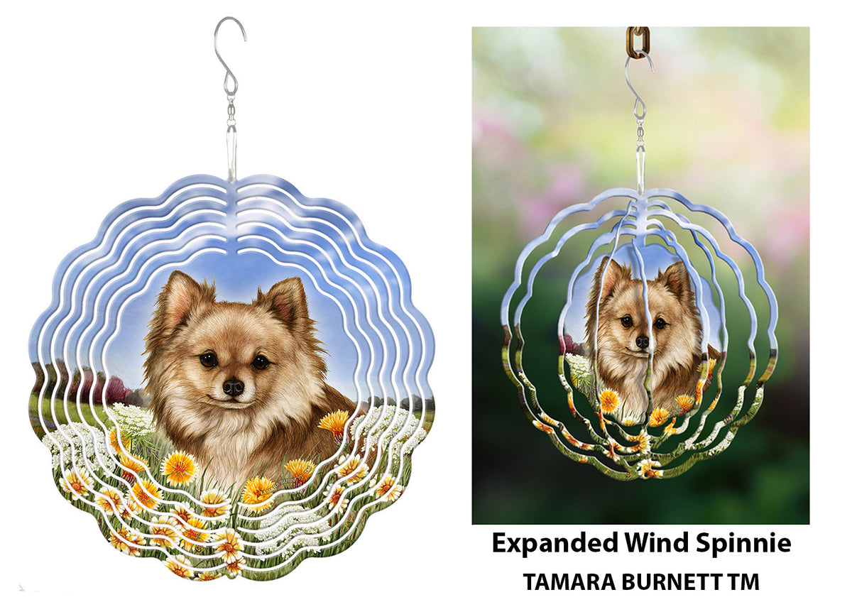 Long-Haired Chihuahua Fawn Wind Spinner