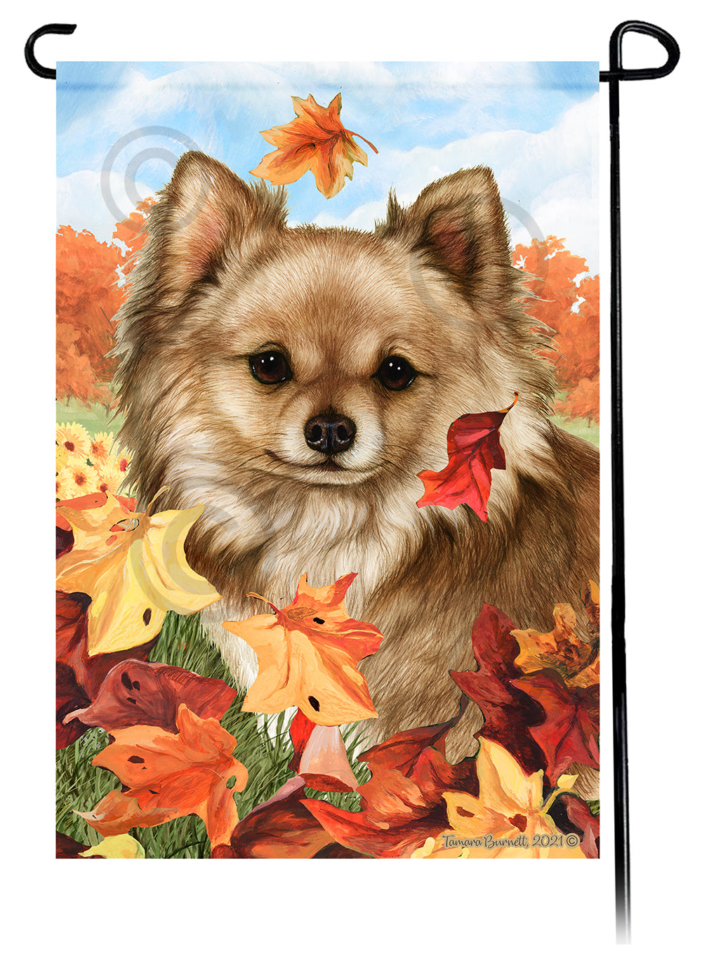 Chihuahua Falling Leaves - Garden Flag