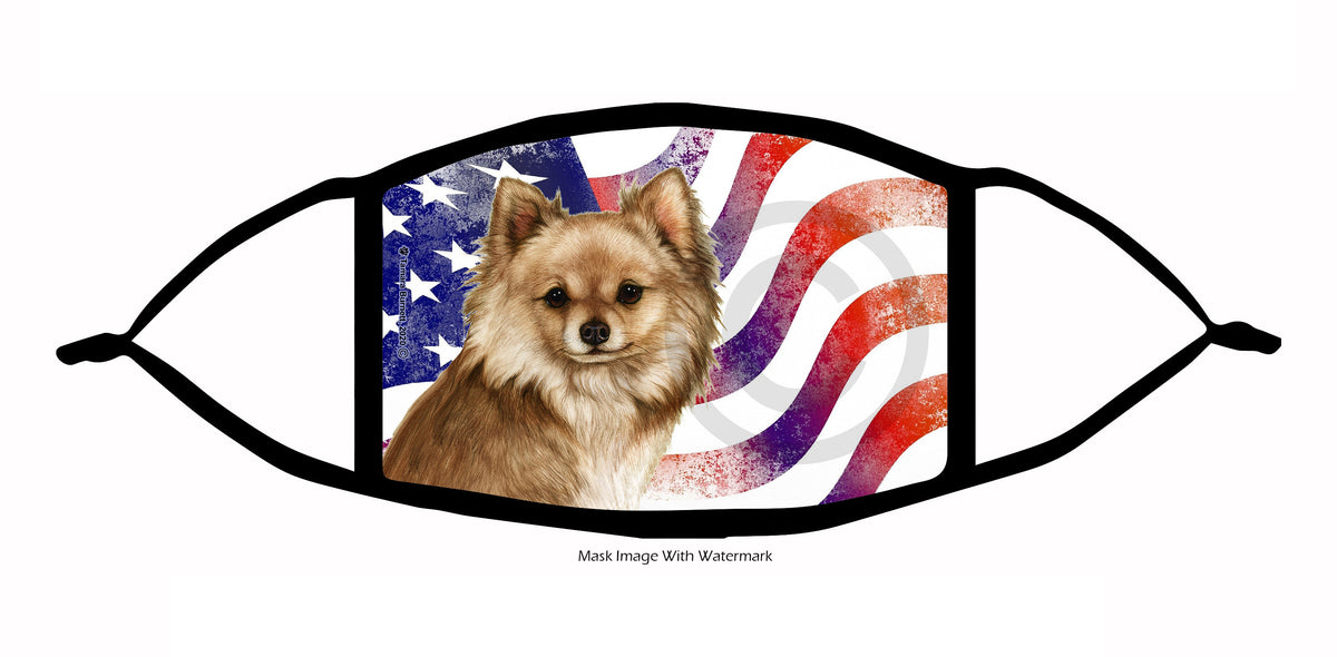 Chihuahua (Longhaired, Fawn) Face Mask