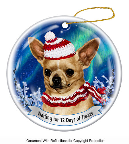 Chihuahua Short Haired 12 Days of Treats Ornament