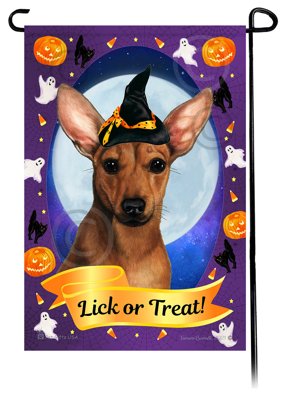Chiweenie Halloween Howls - Garden Flag