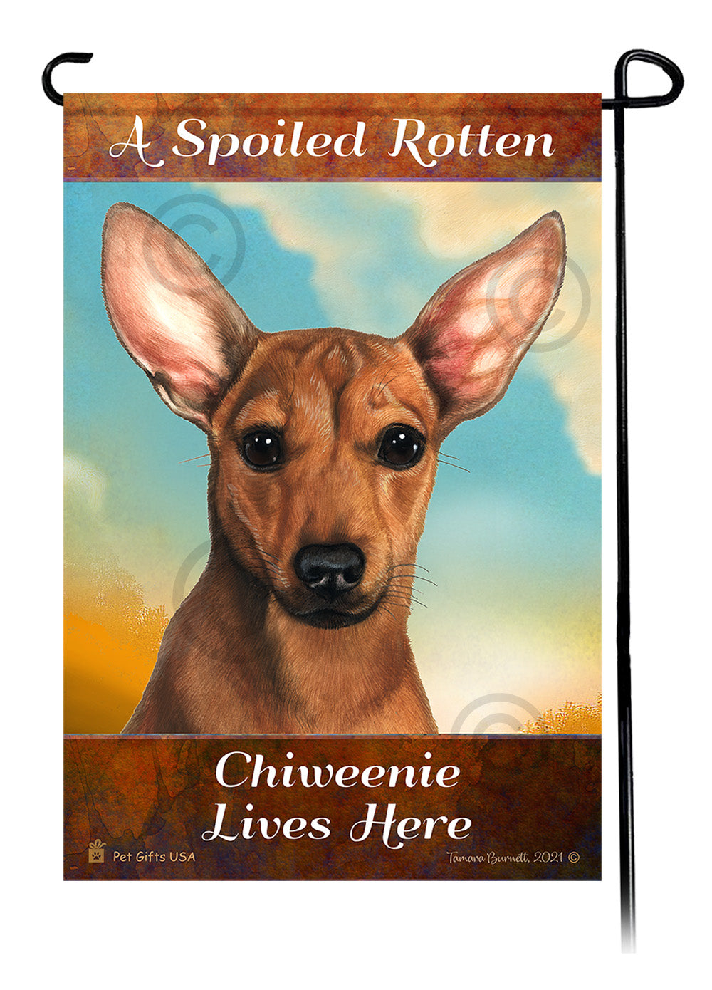 Chiweenie Spoiled Rotten - Garden Flag
