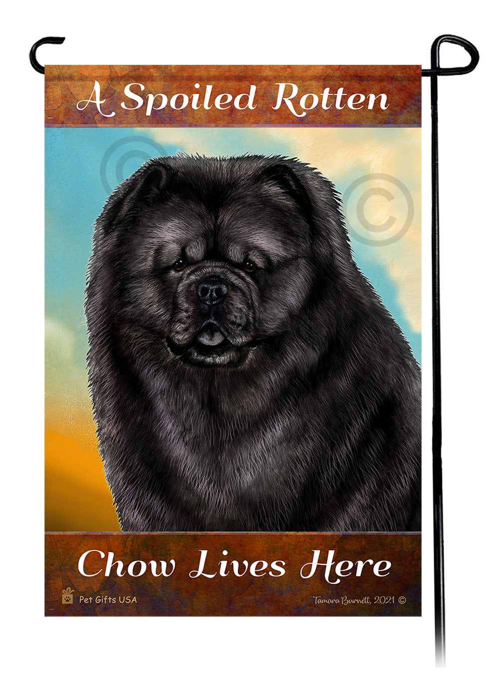 Chow Chow Spoiled Rotten Garden Flags