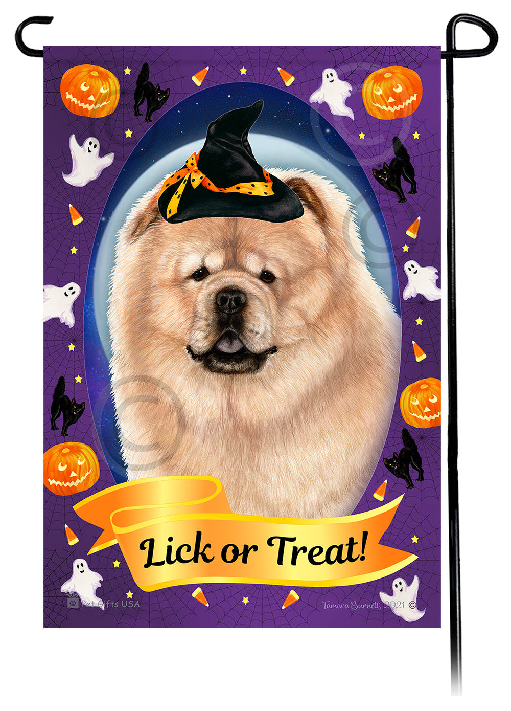 Chow Chow Halloween Howls - Garden Flag
