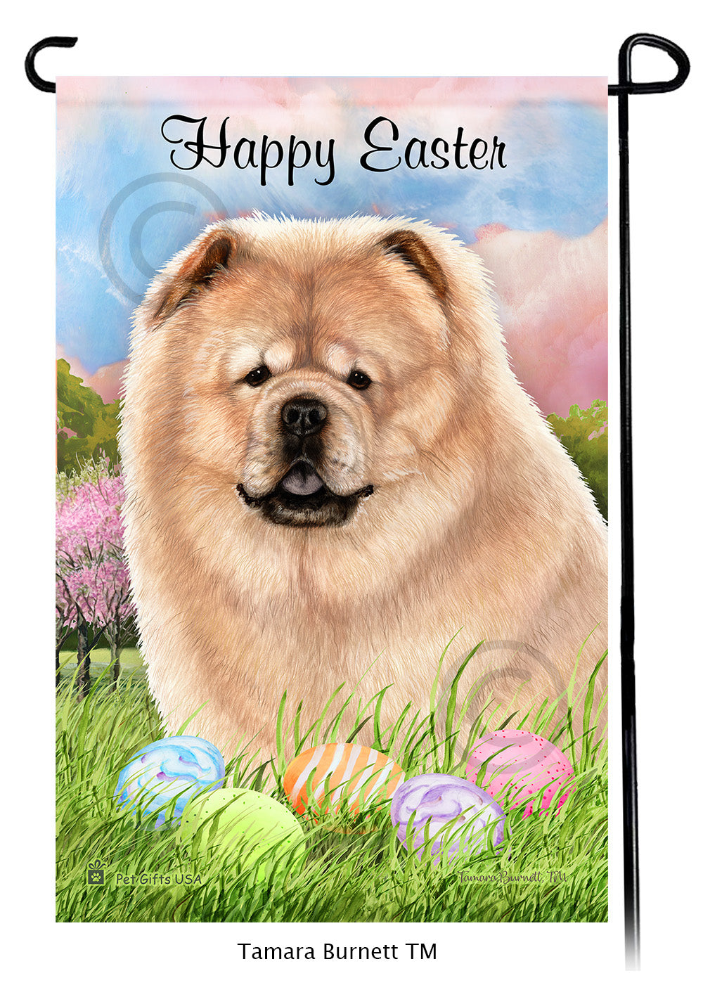 Chow Chow Happy Easter - Garden Flag