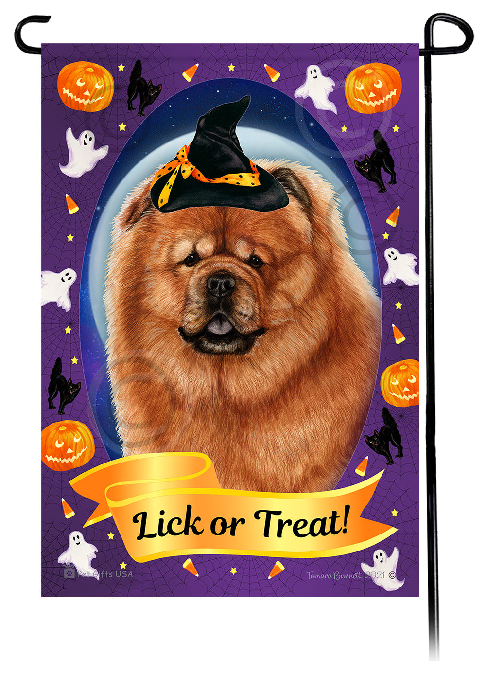 Chow Chow Halloween Howls - Garden Flag