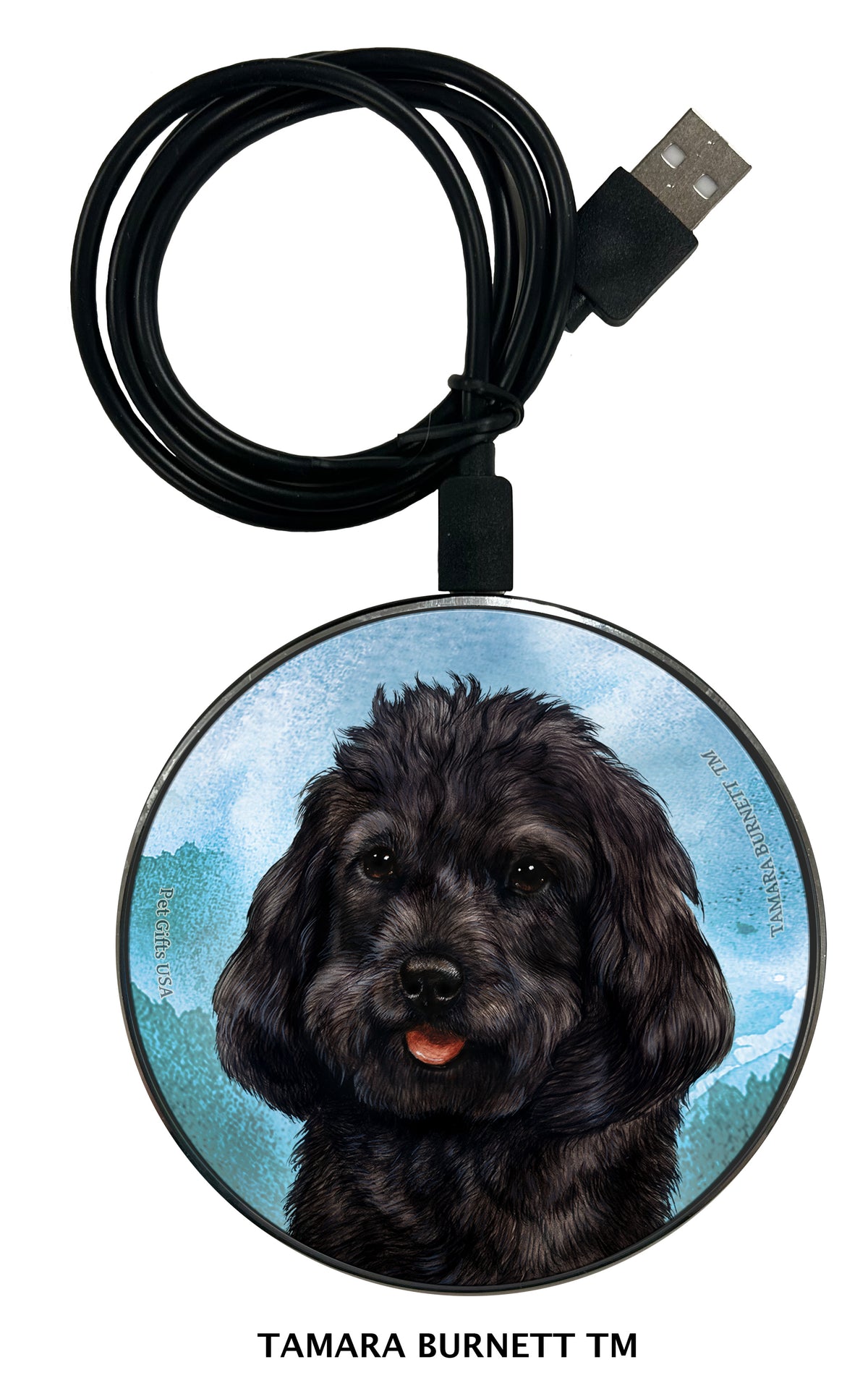 Cockapoo Black Zoomies Wireless Charger