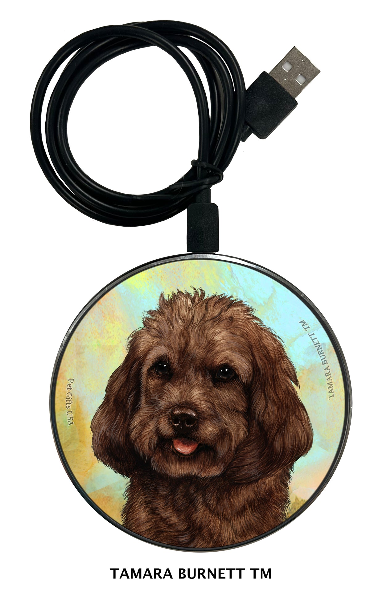 Cockapoo Chocolate Zoomies Wireless Charger