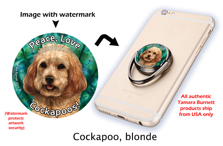 Cockapoo Blonde Phone Stand