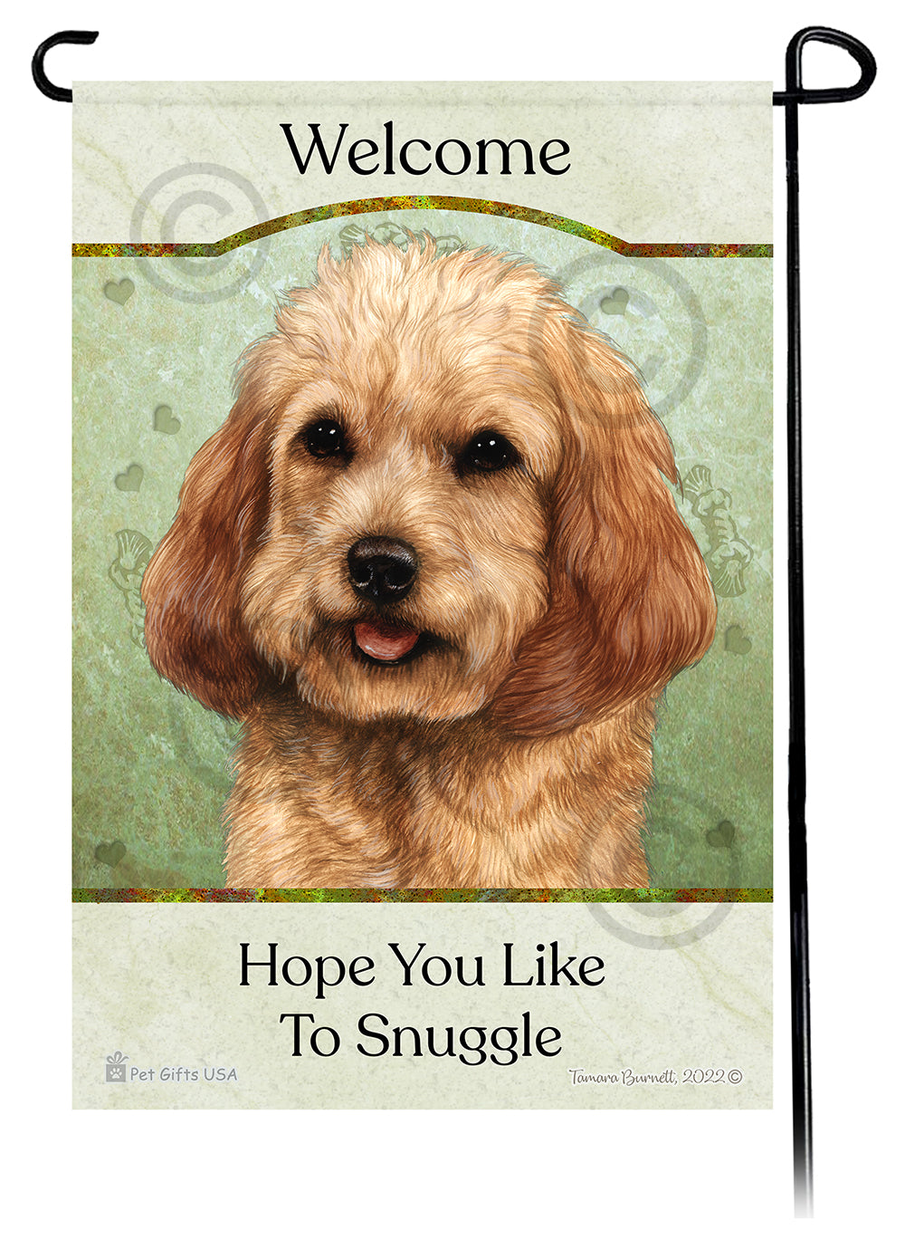 Cockapoo Hope You Like To Snuggle - Garden Flag