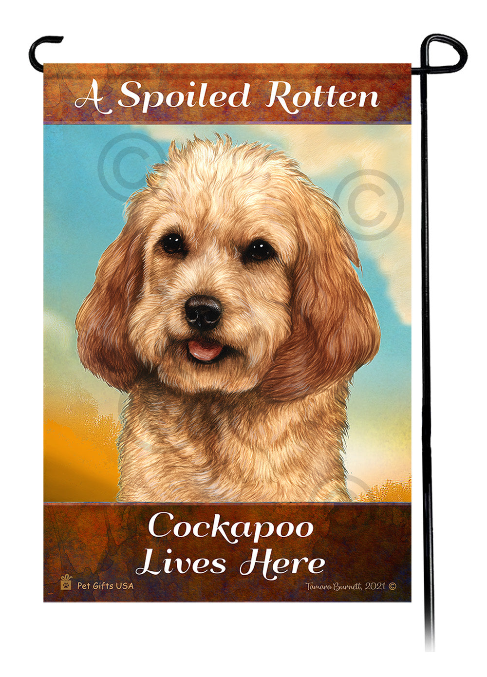 Cockapoo Spoiled Rotten - Garden Flag