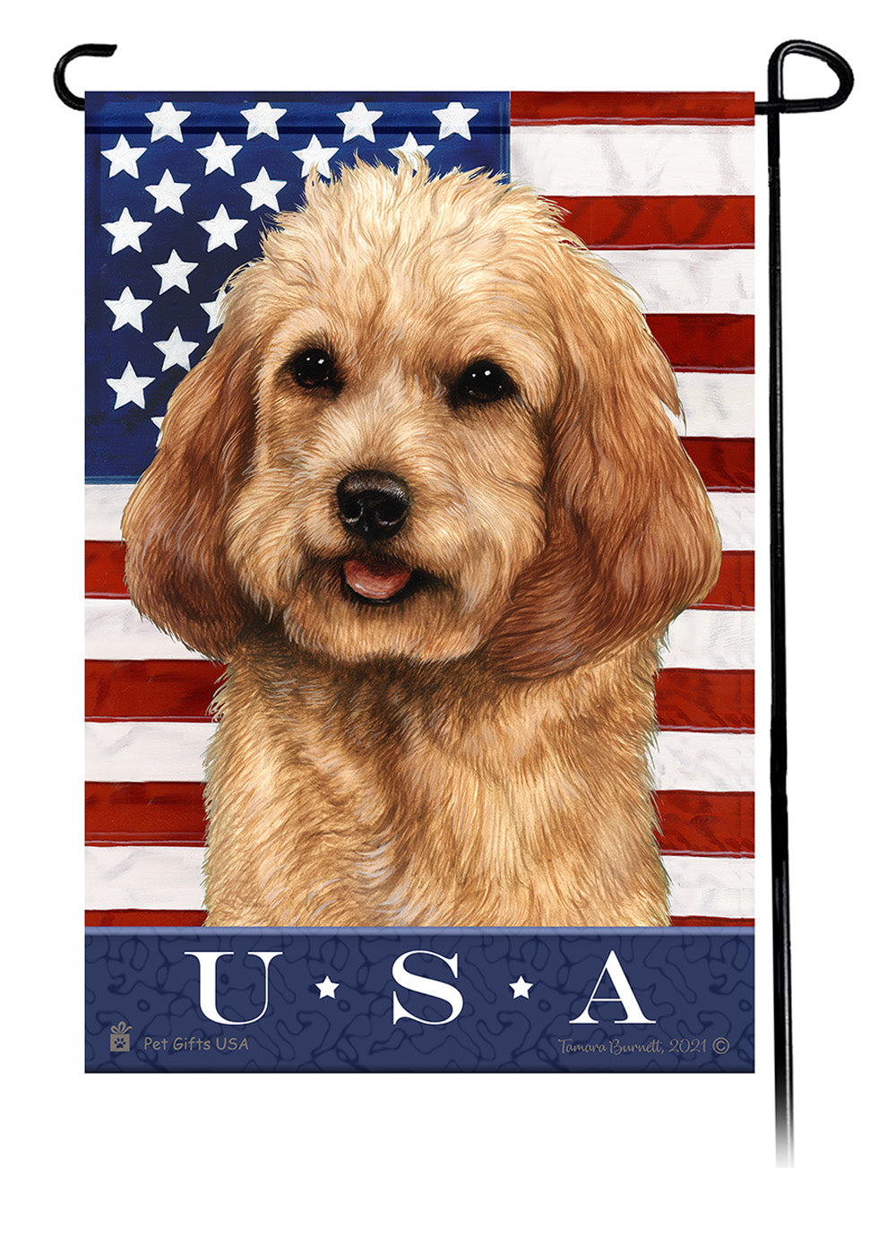 Cockapoo True Blue - Garden Flag