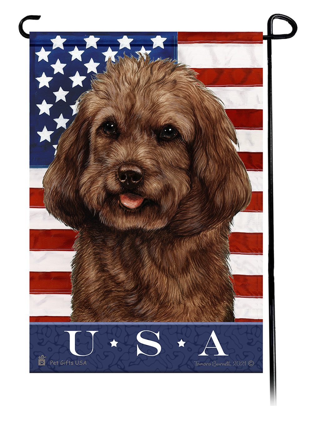 Cockapoo True Blue - Garden Flag