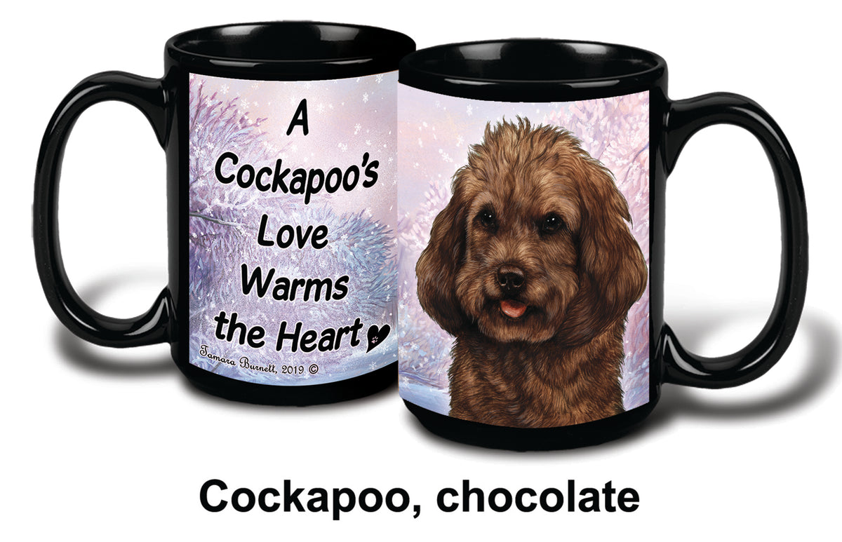 Cockapoo Chocolate Winter Mug 15 oz