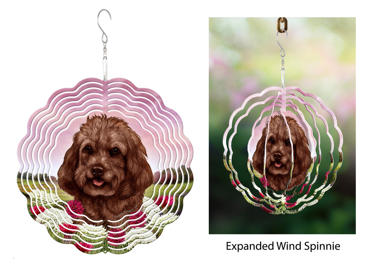 Cockapoo Chocolate Wind Spinner
