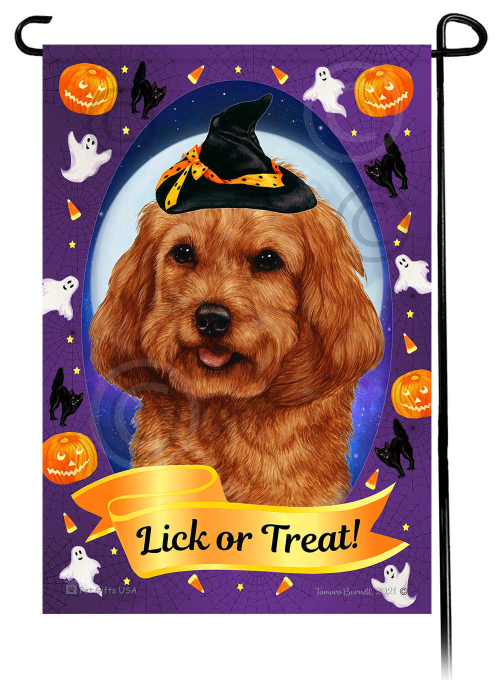 Cockapoo Halloween Howls - Garden Flag