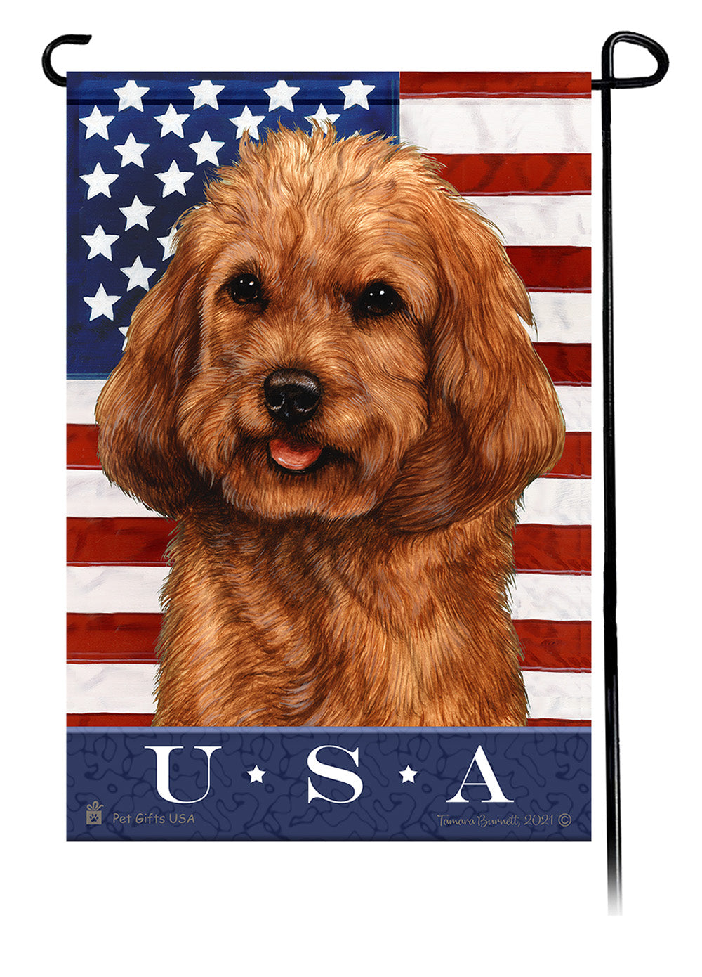 Cockapoo True Blue - Garden Flag
