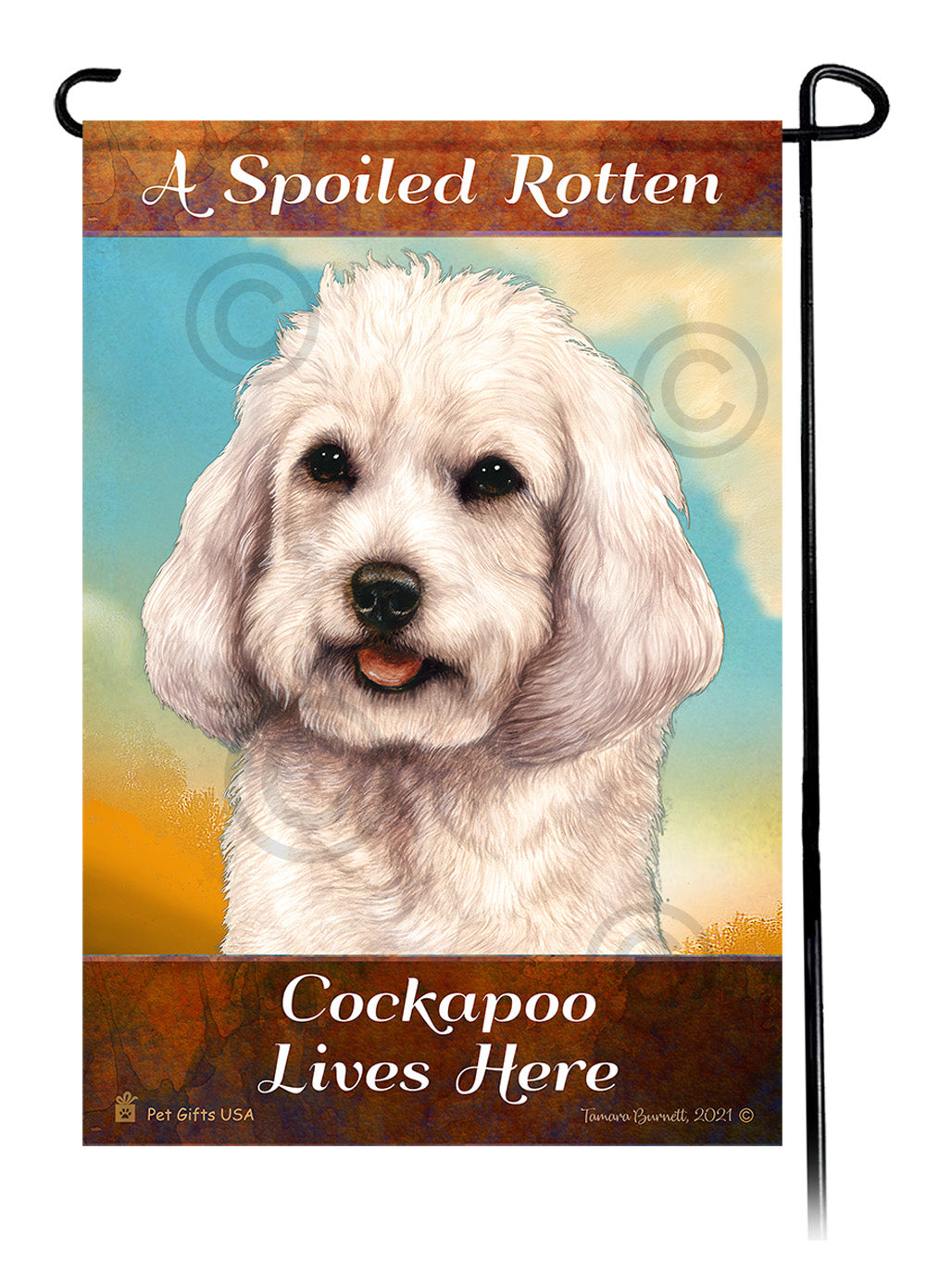 Cockapoo Spoiled Rotten - Garden Flag