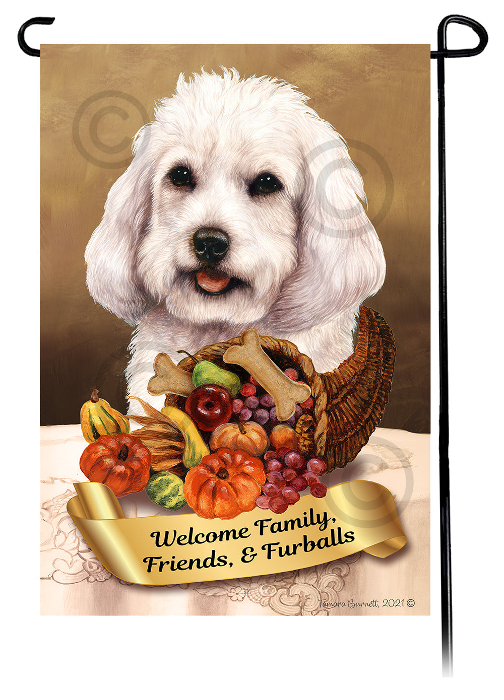 Cockapoo Thanksgiving - Garden Flag