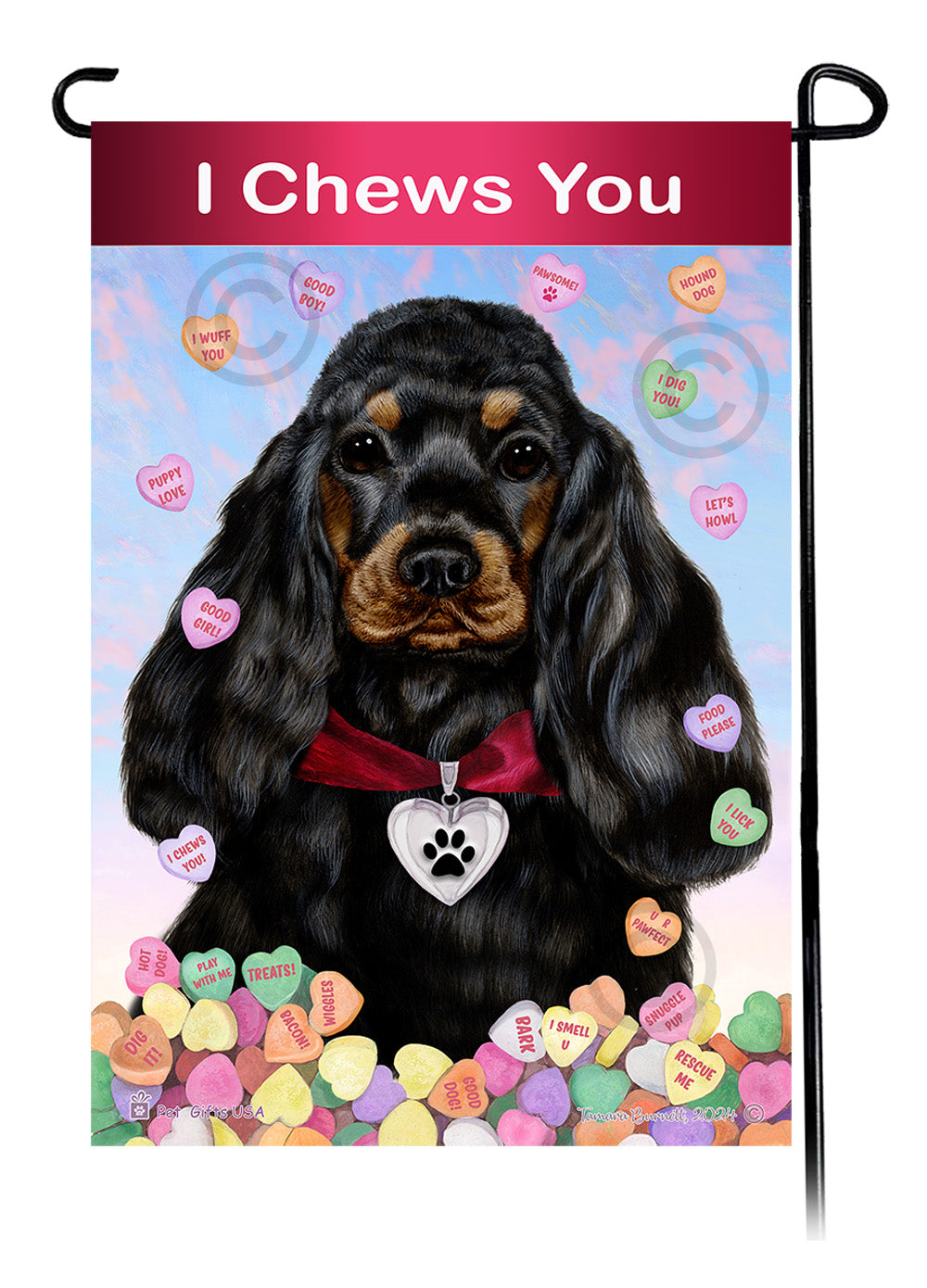 English Cocker Spaniel Valentine Sweetheart - Garden Flag