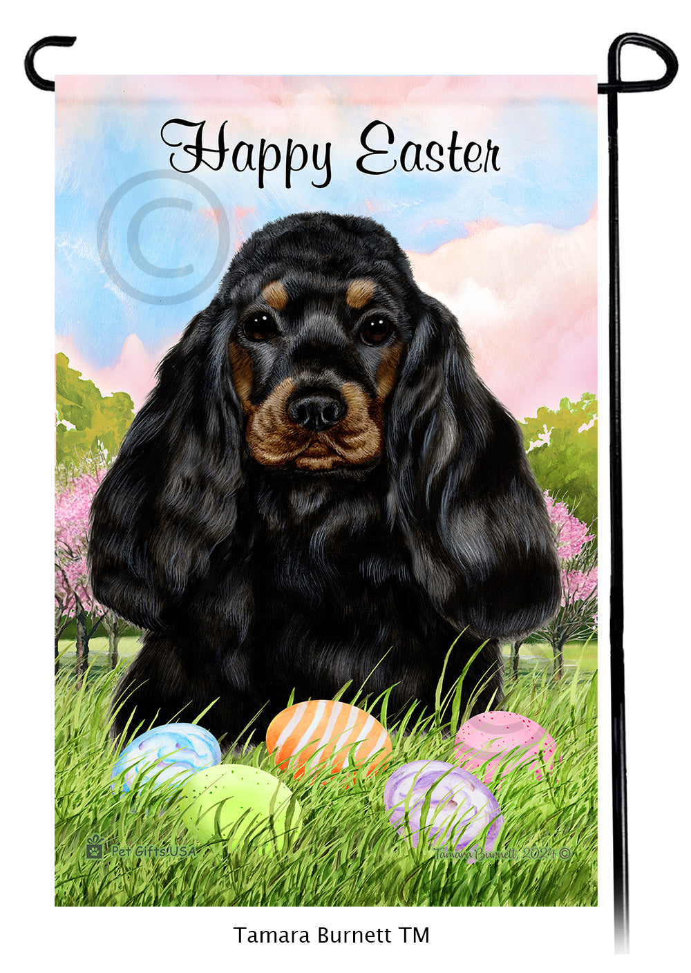 Cocker Spaniel Happy Easter - Garden Flag