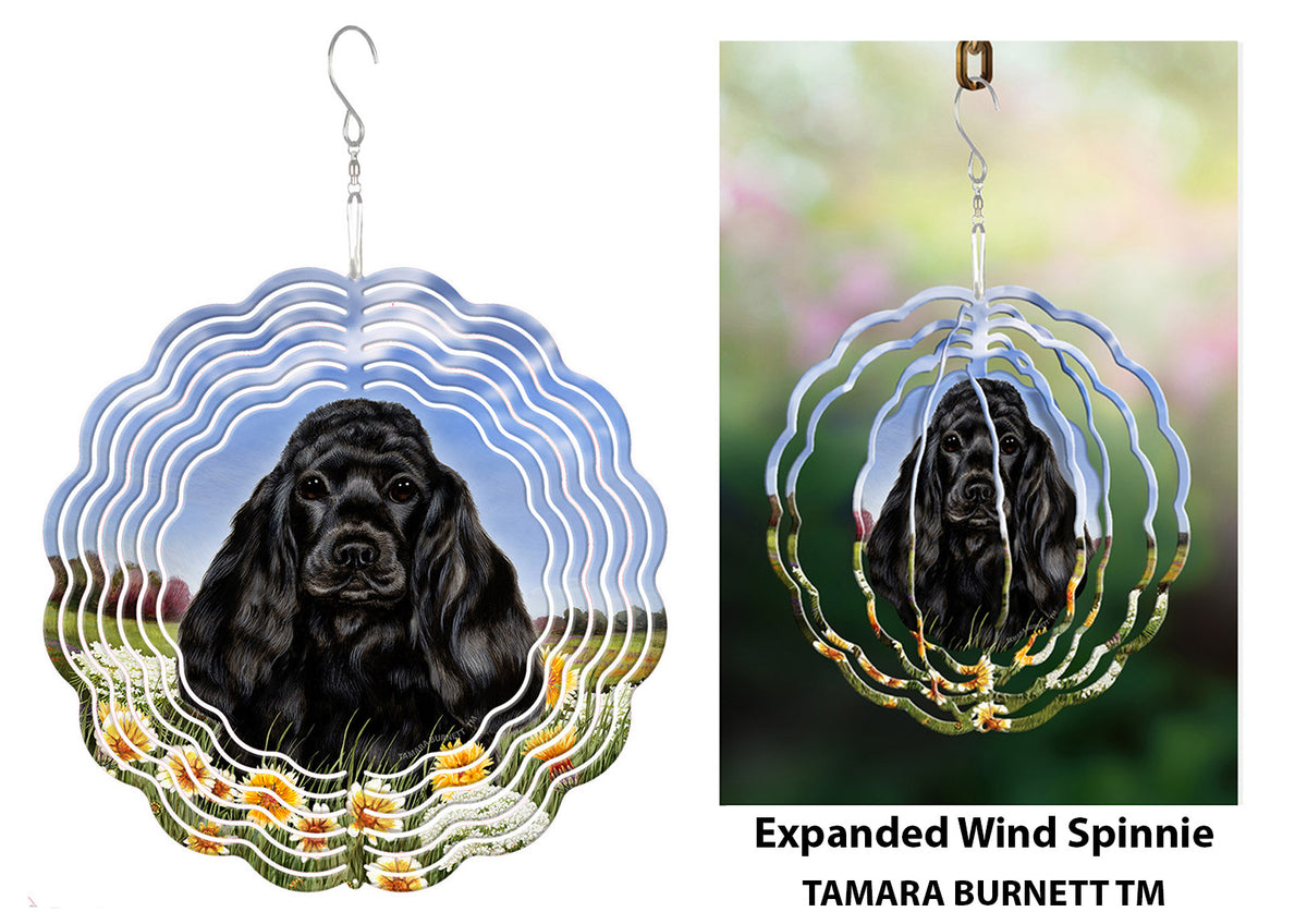 Cocker Spaniel Black Wind Spinner
