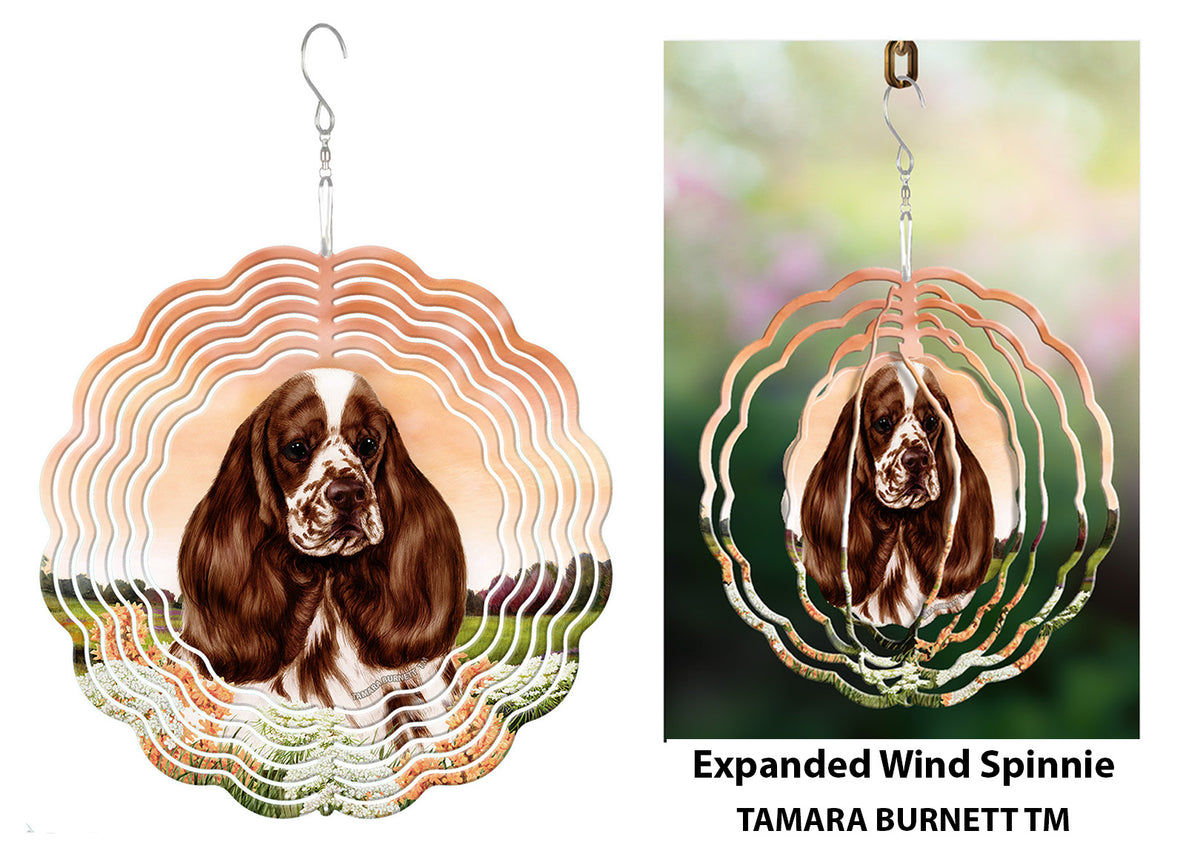 Cocker Spaniel Chocolate Parti Wind Spinner
