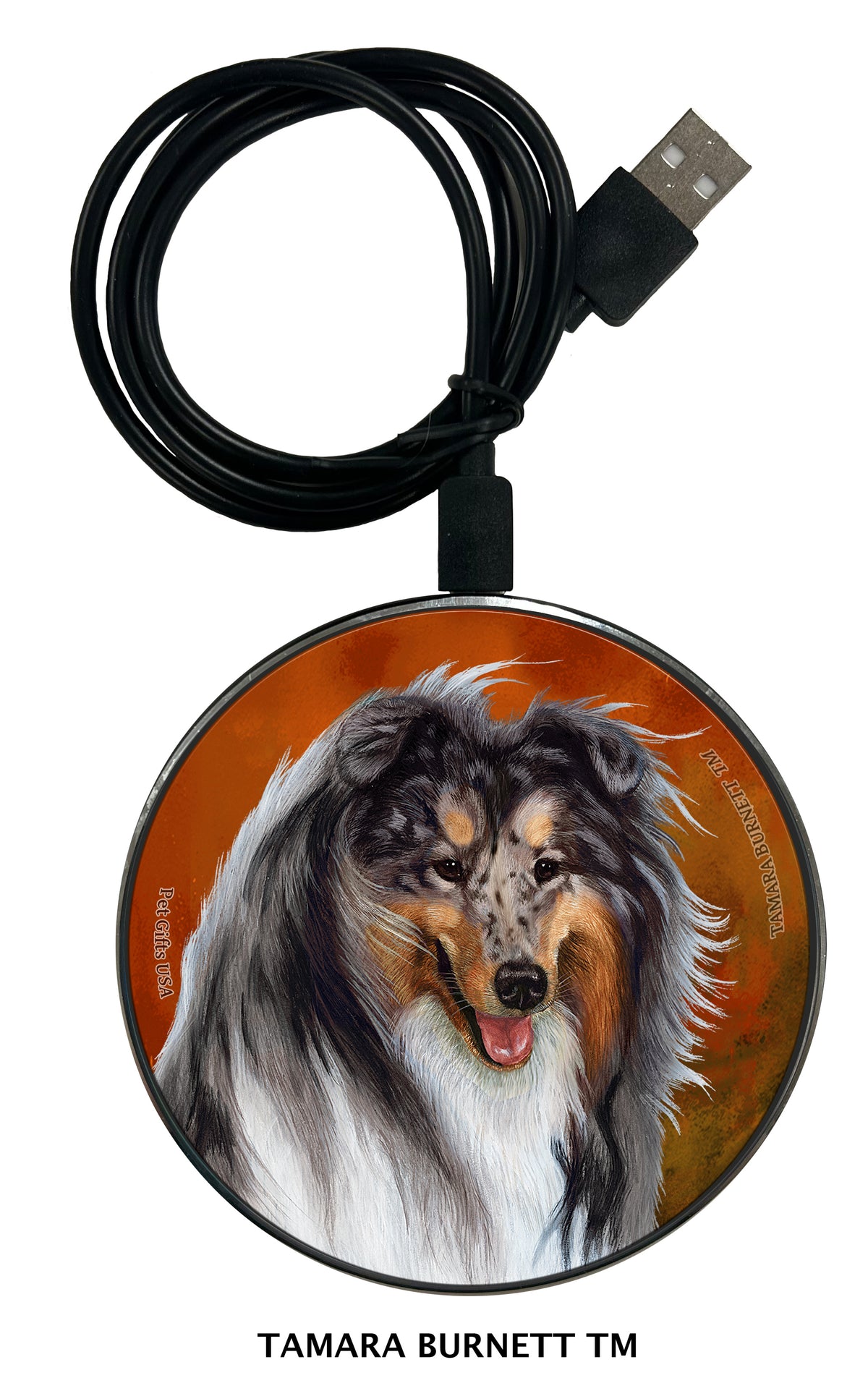 Collie Blue Merle Zoomies Wireless Charger