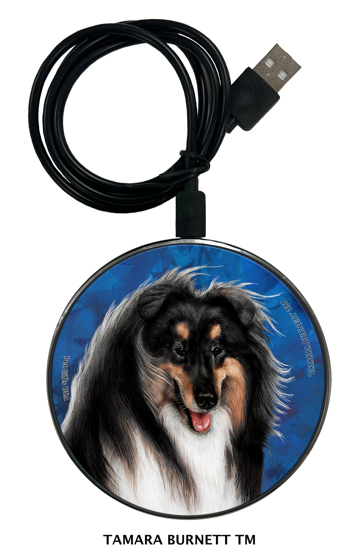 Collie Tri-Color Zoomies Wireless Charger