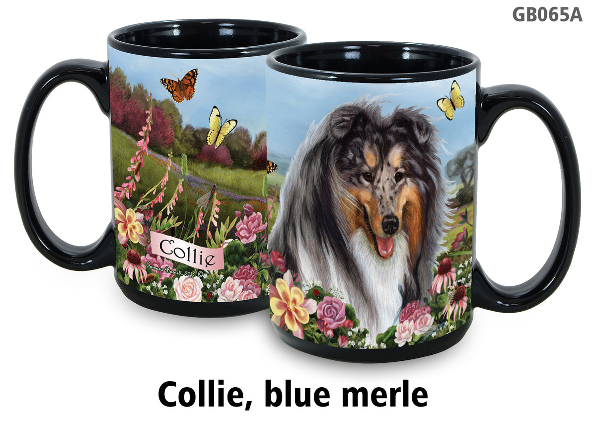 Collie Blue Merle - Garden Party Fun Mug 15 oz