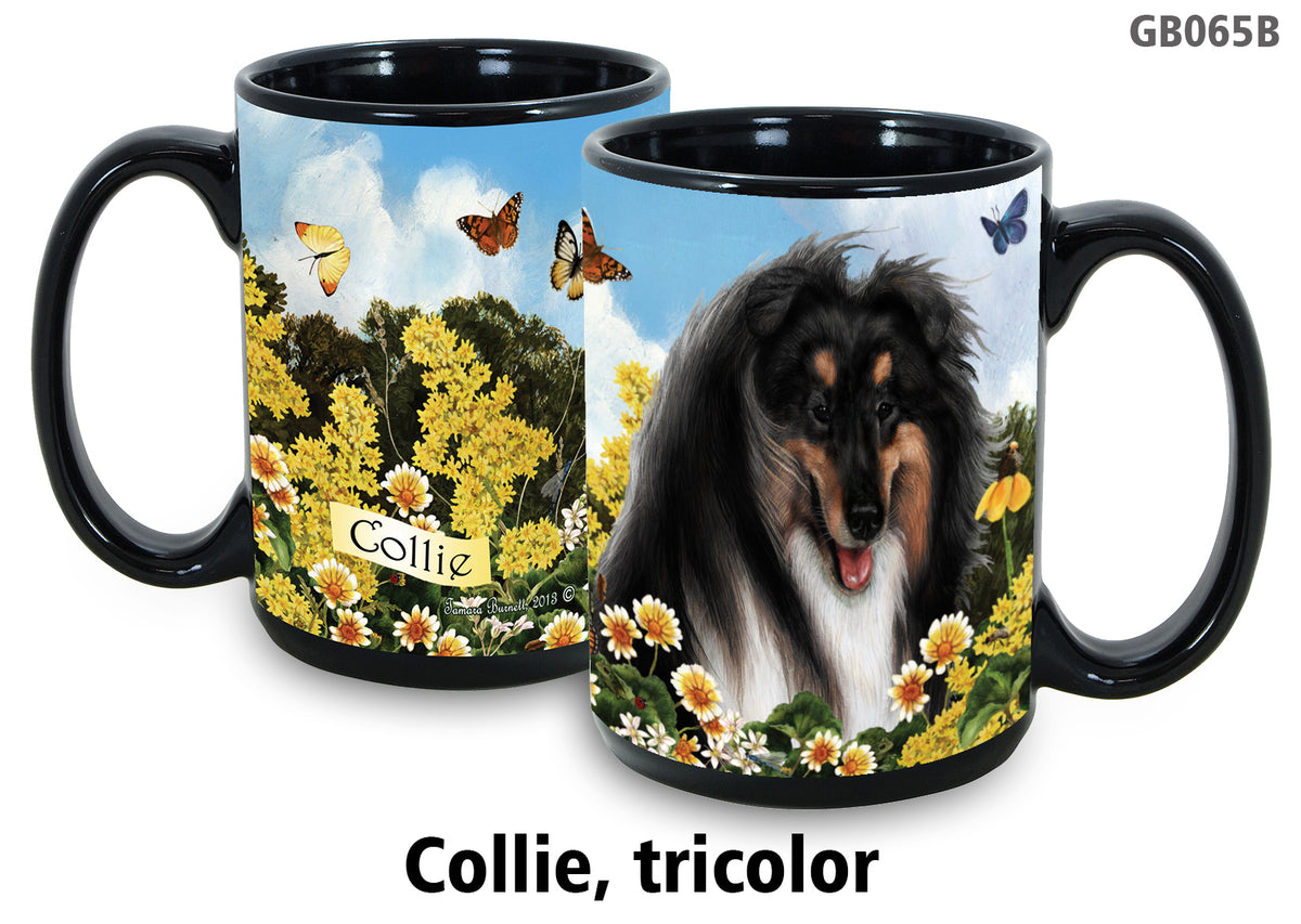 Collie Tri-Color - Garden Party Fun Mug 15 oz