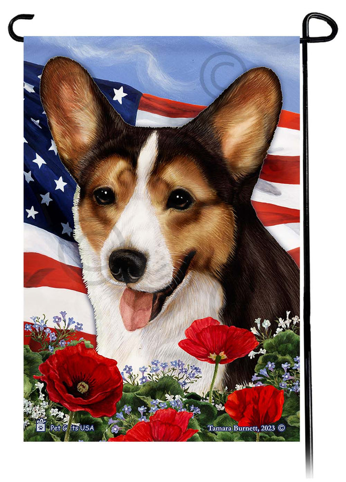 Patriotic Flowers Garden Flags