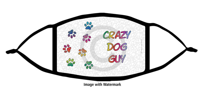 Crazy Dog Guy Face Mask