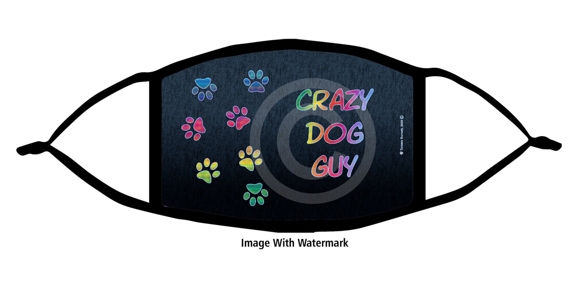 Crazy Dog Guy Face Mask