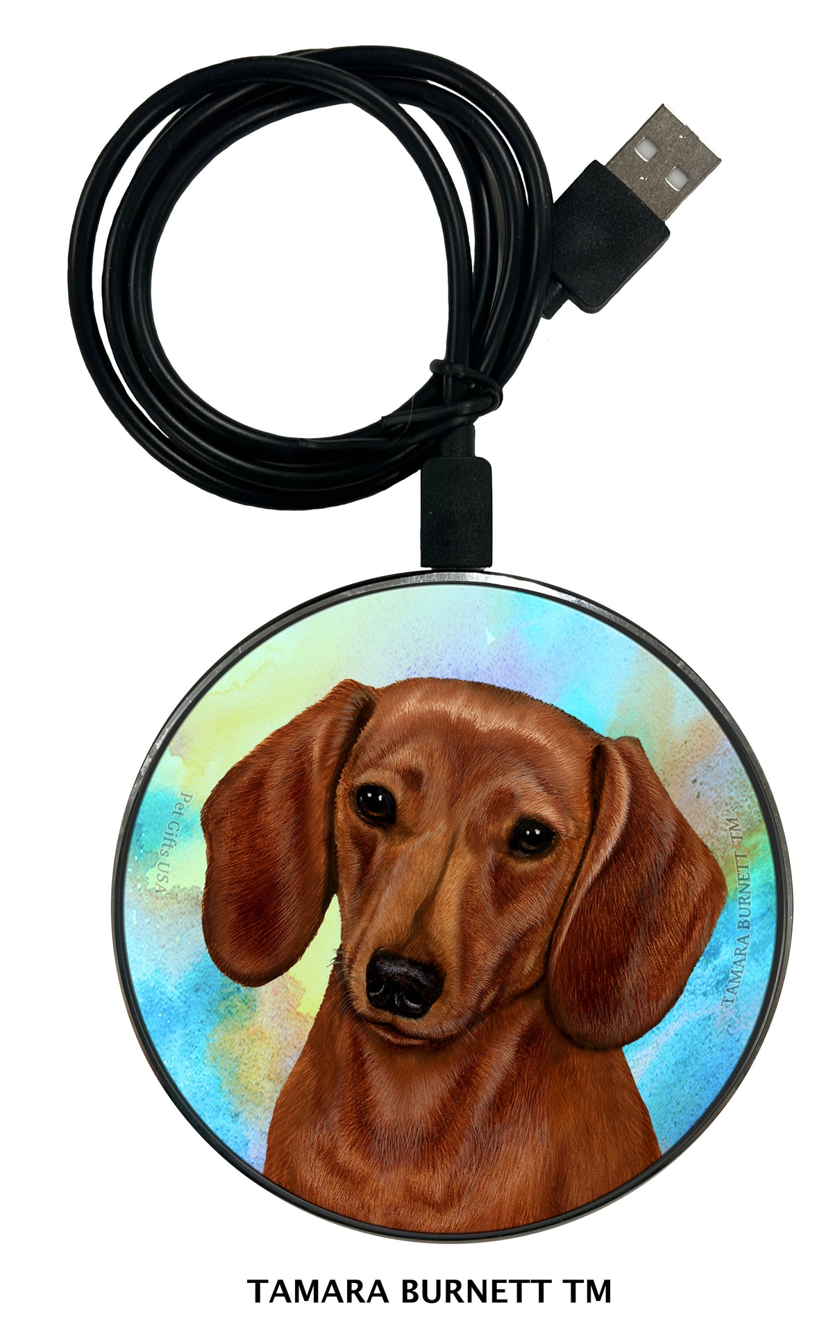 Dachshund Shorthair Red Zoomies Wireless Charger