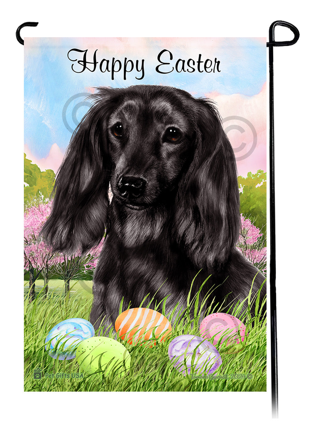 Dachshund Happy Easter - Garden Flag