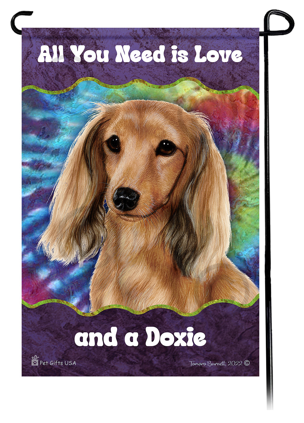 Dachshund All You Need Is Love Garden Flag