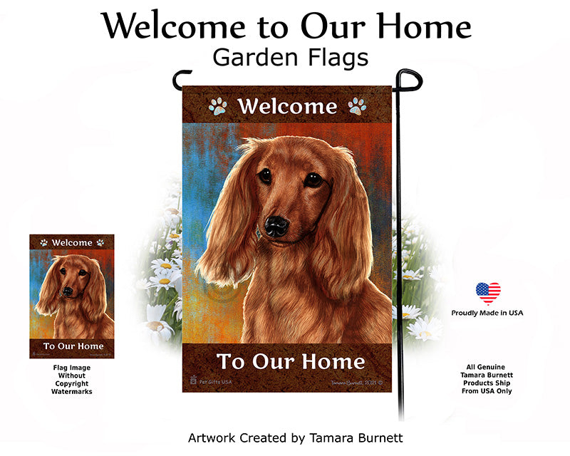 Dachshund Welcome To Our Home - Garden Flag