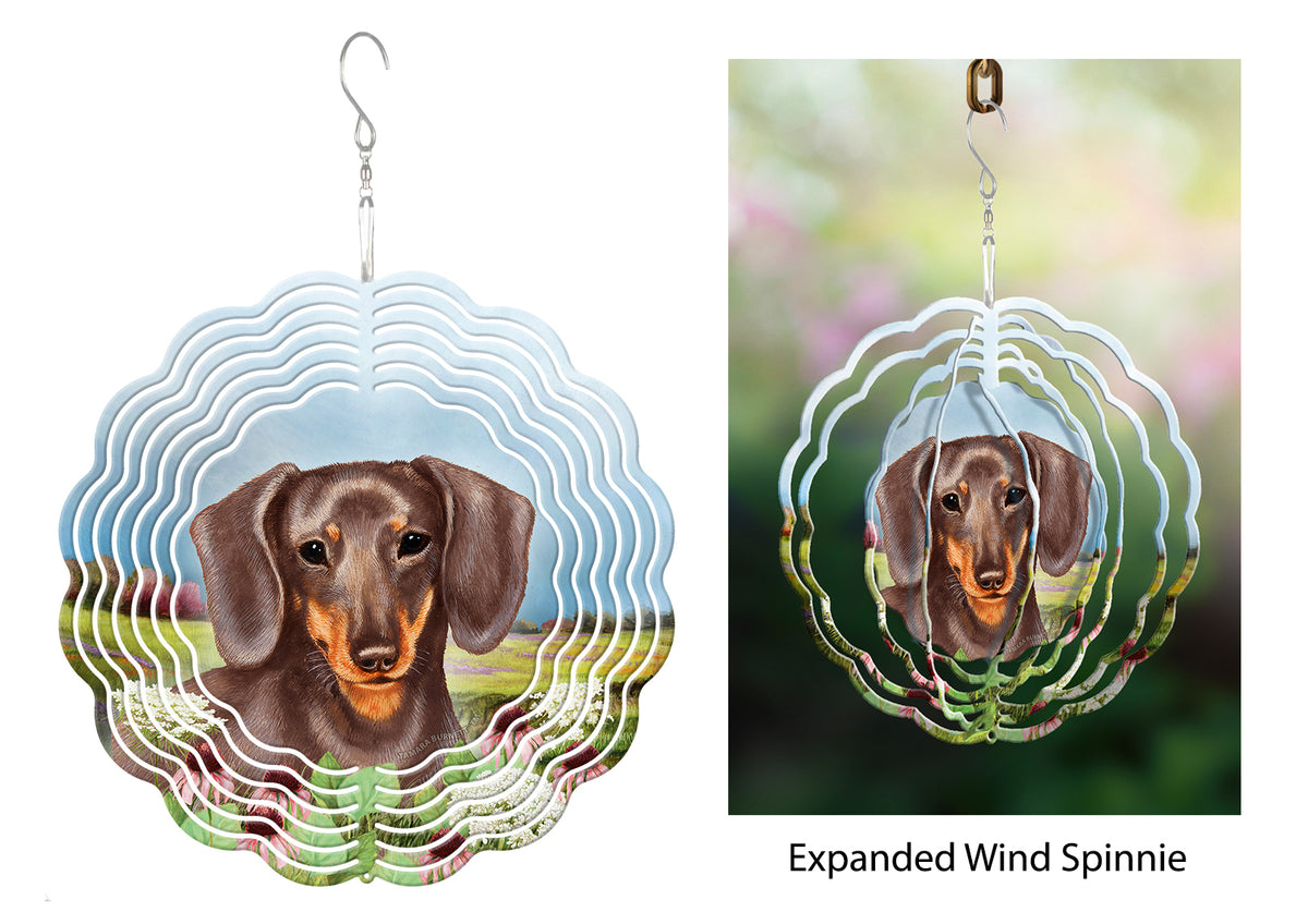 Short-Haired Dachshund Fawn Wind Spinner