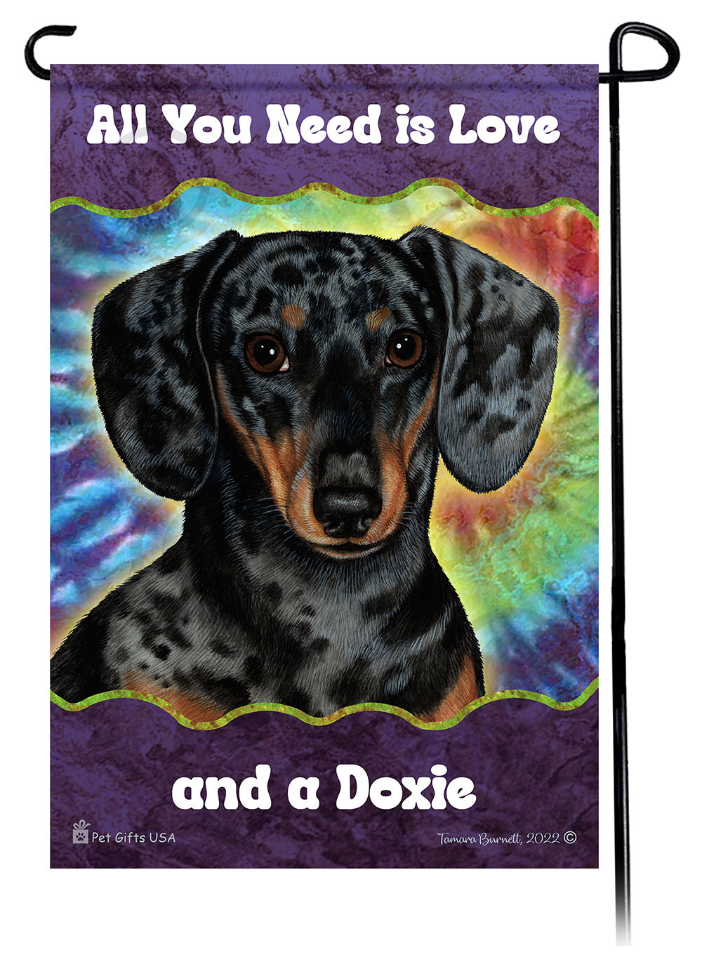 Dachshund All You Need Is Love Garden Flag